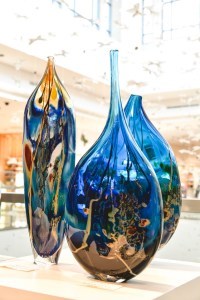 Jim Bowman blown glass art Plano Profile cover party Neiman Marcus Willow Bend