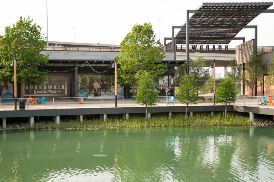 The Boardwalk at Granite Park, Plano, Hookline, Chips old fashioned burgers, the biscuit bar, ediths bistro, B. Frank & Relish, Pearl Cup Coffee