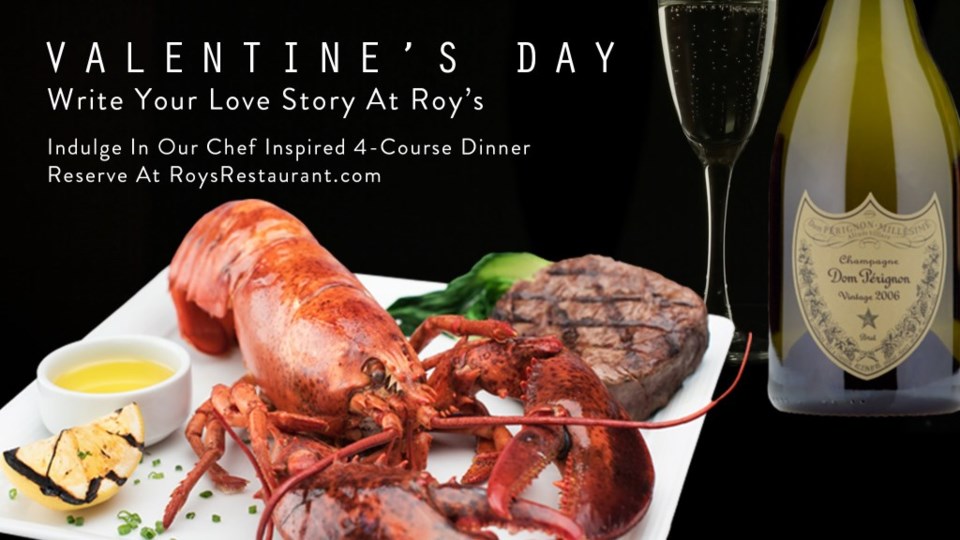 Roy's restaurant, valentine's day, plano