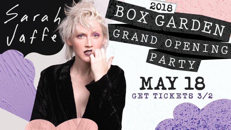 Sarah Jaffe at The Box Garden, Legacy Hall, Legacy West, Plano