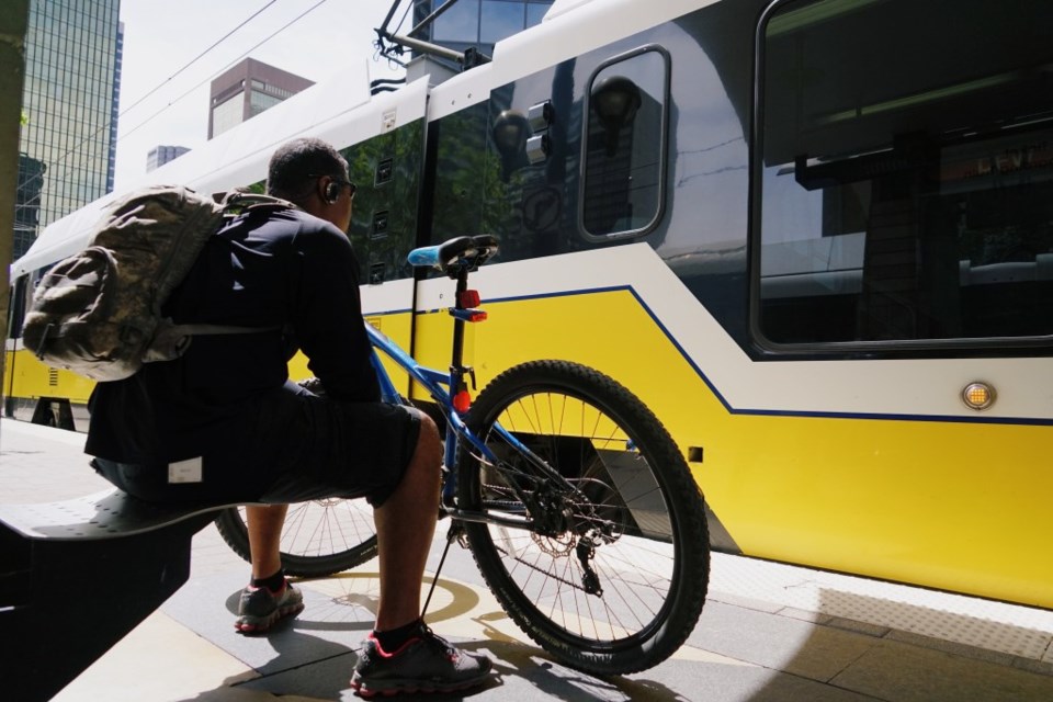 bike to work, transportation, DART Plano