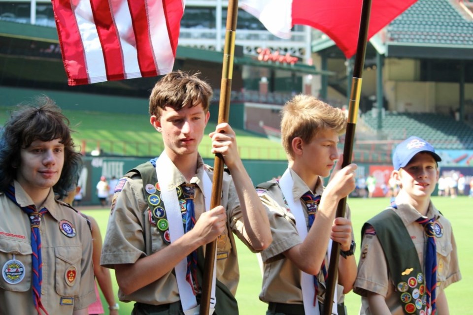 Scouts, Boy Scouts, Troop 181, community service, Easter Seals Walk With Me, Globe Life Park