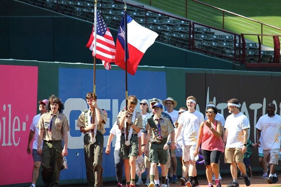 Scouts, Boy Scouts, Troop 181, community service, Easter Seals Walk With Me, Globe Life Park