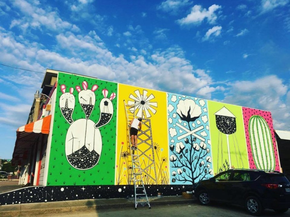 Joshua King, AURORA, Downtown Plano Mural Project