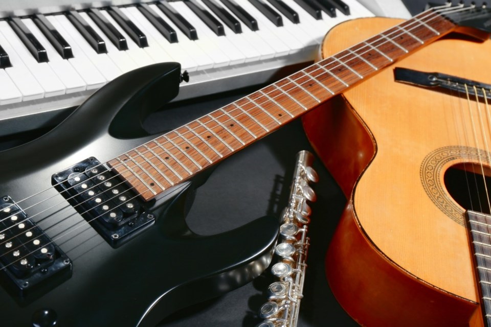 guitars, music