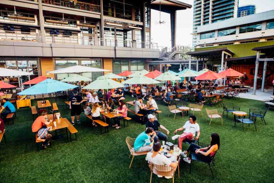 The Box Garden at Legacy Hall, Legacy West, Plano, Plano patios, best patios in plano, legacy hall, legacy food hall, plano restaurants