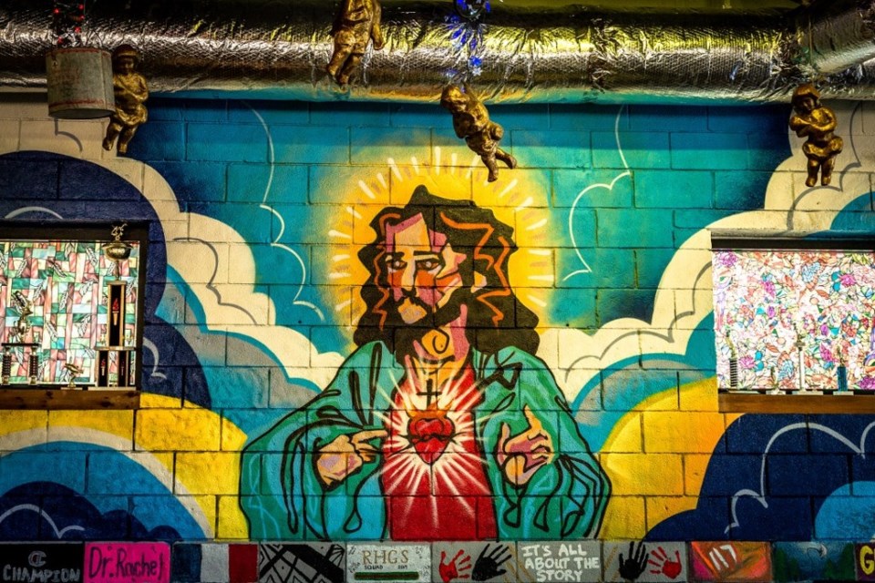 Jesus mural Bongo Beaux's mural, celina texas
