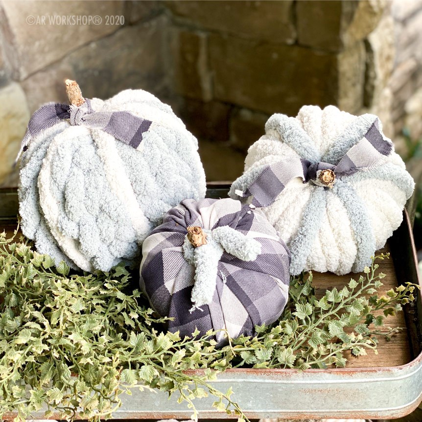 DIY Chunky Knit Pumpkins