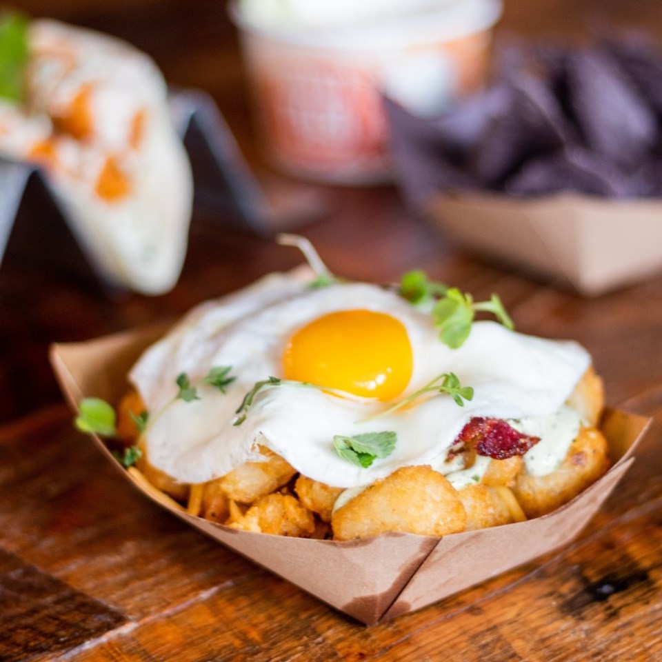 Crispy Tots and Local Egg at Velvet Taco Plano