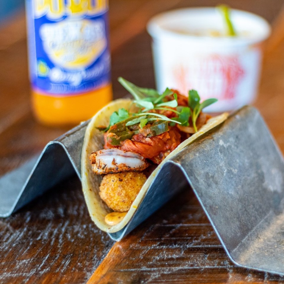 Shrimp and Grits at Velvet Taco Plano