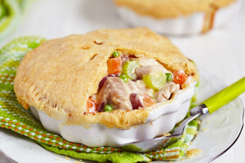 Thanksgiving leftovers pot pie