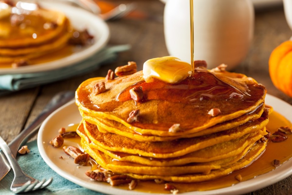 Thanksgiving leftovers pumpkin pancakes