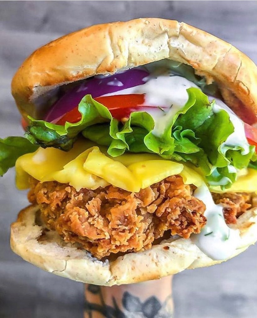 vegan fried sandwich Da Munchies