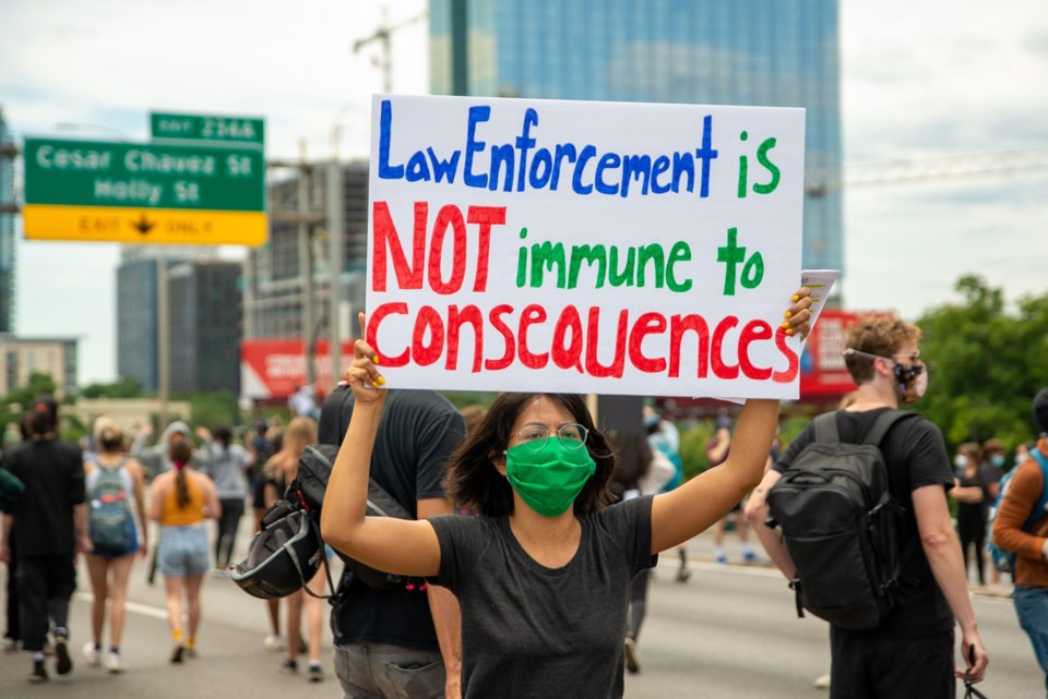 Austin,,Texas,/,Usa,-,May,30,,2020:,Protesters,Demonstrating