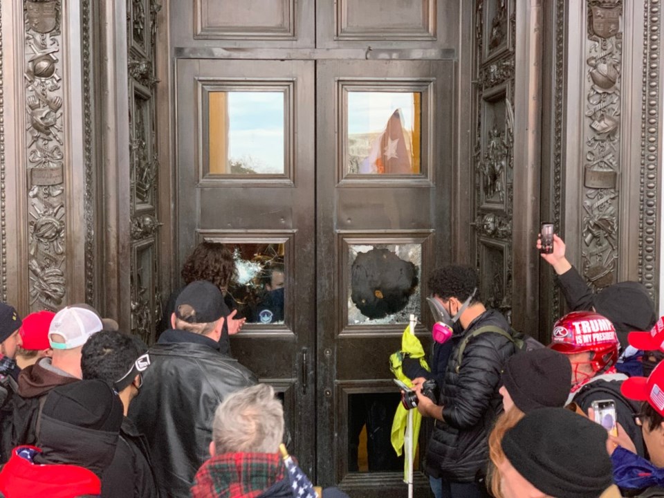 the riot reaches the capitol door