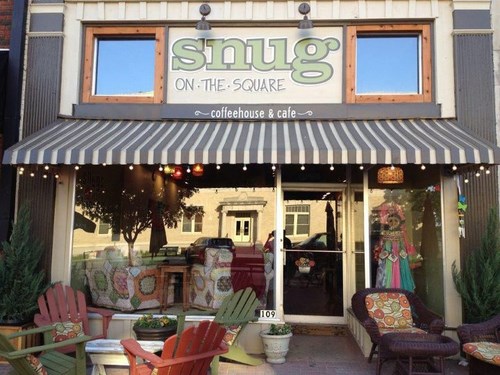 The front of Snug On The Square. It's got one of the cutest McKinney patios! | Courtesy of Snug On The Square’s website