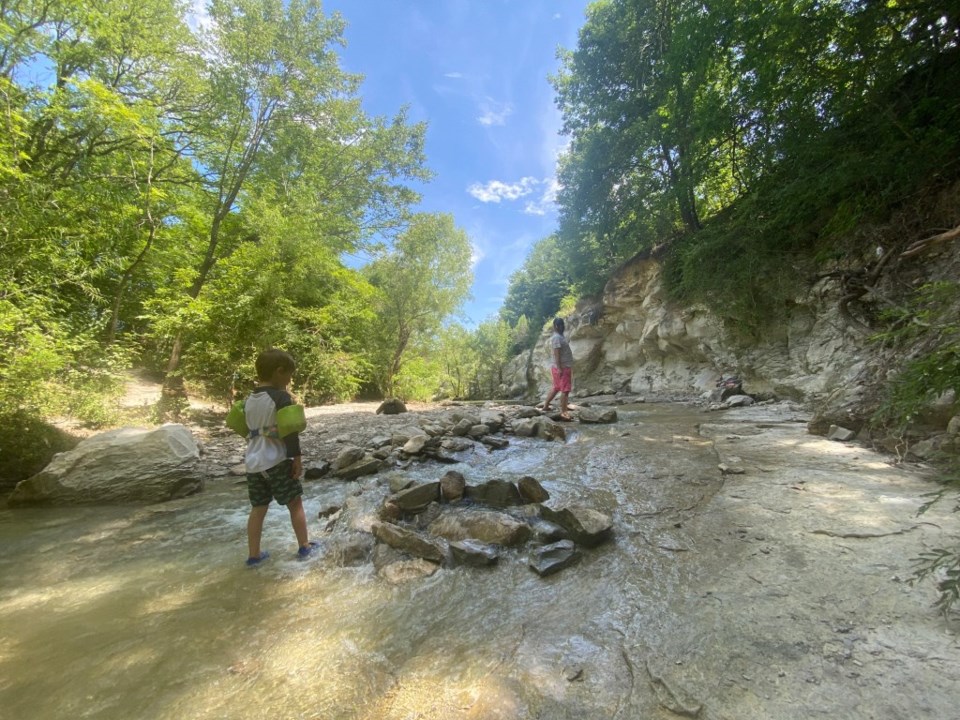 Taychas Trail at Limestone Quarry Park. 