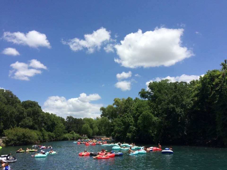 Tubing in New Braunfels, Texas. Image courtesy of Play New Braunfels on Facebook | Best Texas getaways for summer