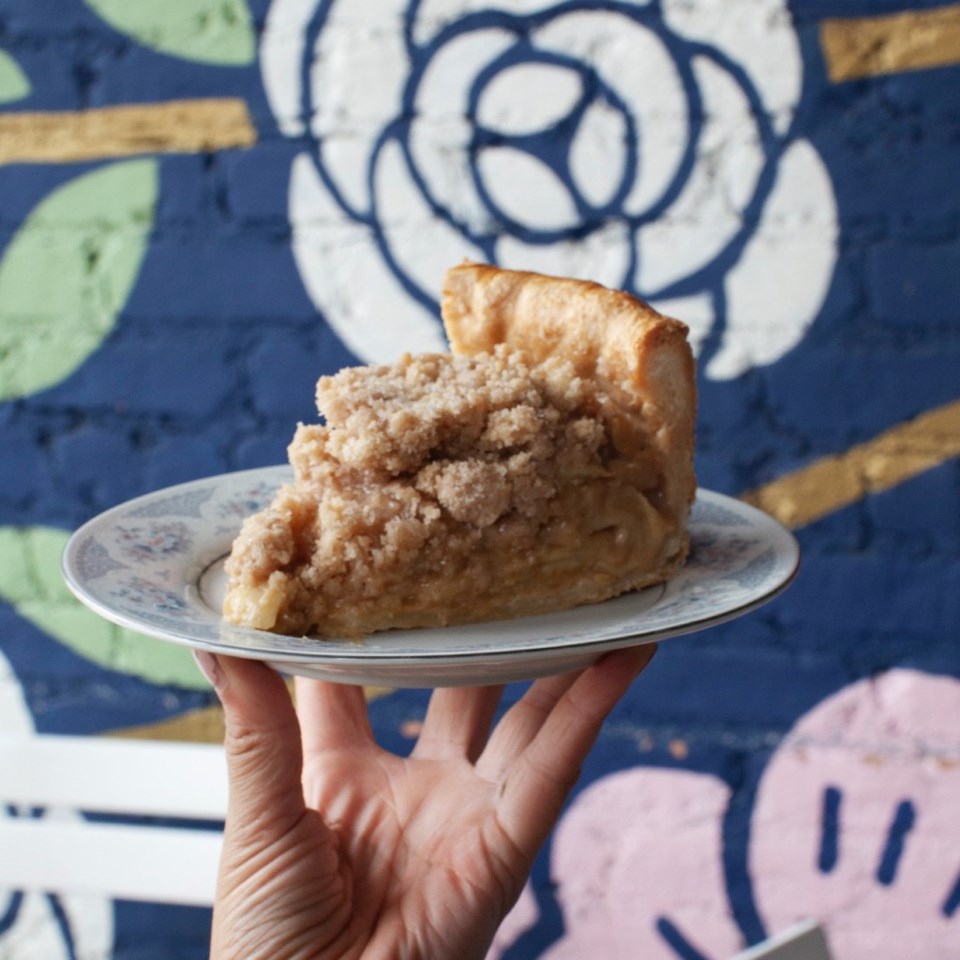 Apple pie by Emporium Pies in Downtown Mckinney, whichever you choose you'll agree this is a best breakfast option. 