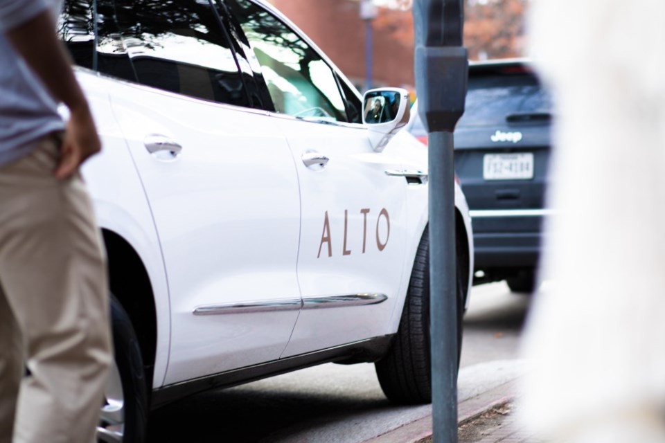 First introduced as an "upscale" alternative to Lyft and Uber, Alto plans to exclusively utilize electric vehicles by 2023 | Image courtesy of Alto
