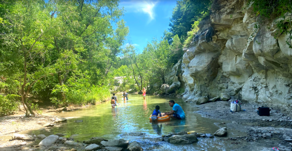 A great spot to stay cool! West Rowlett Creek at Limestone Quarry Park in Frisco, Texas