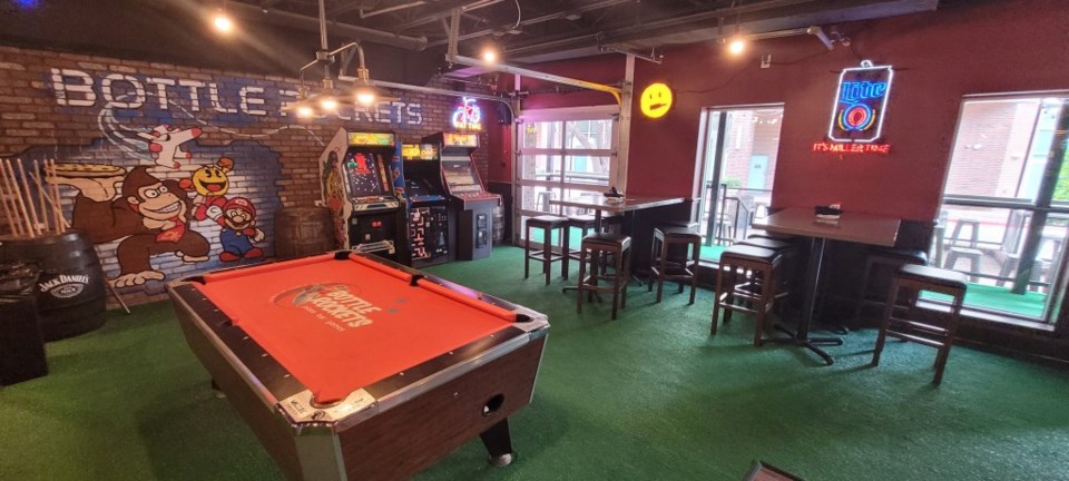 More games upstairs at Bottle Rockets.