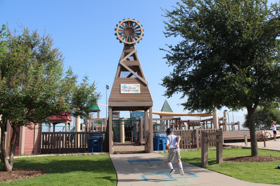 windmill playground, frontier park, prosper, best playgrounds