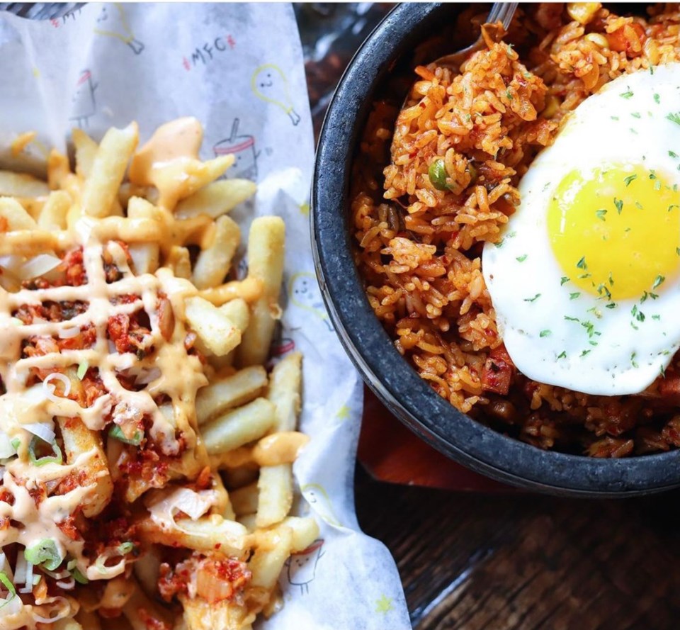 Kimchi fries and kimchi fried rice? Talk about a match made in heaven | Via @madforchicken on Instagram