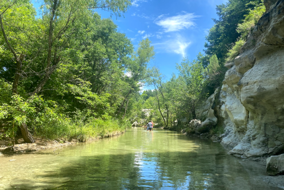 West Rowlett Creek, at Limestone Quarry Park, Frisco. The is a great post-Labor Day spot to visit. 