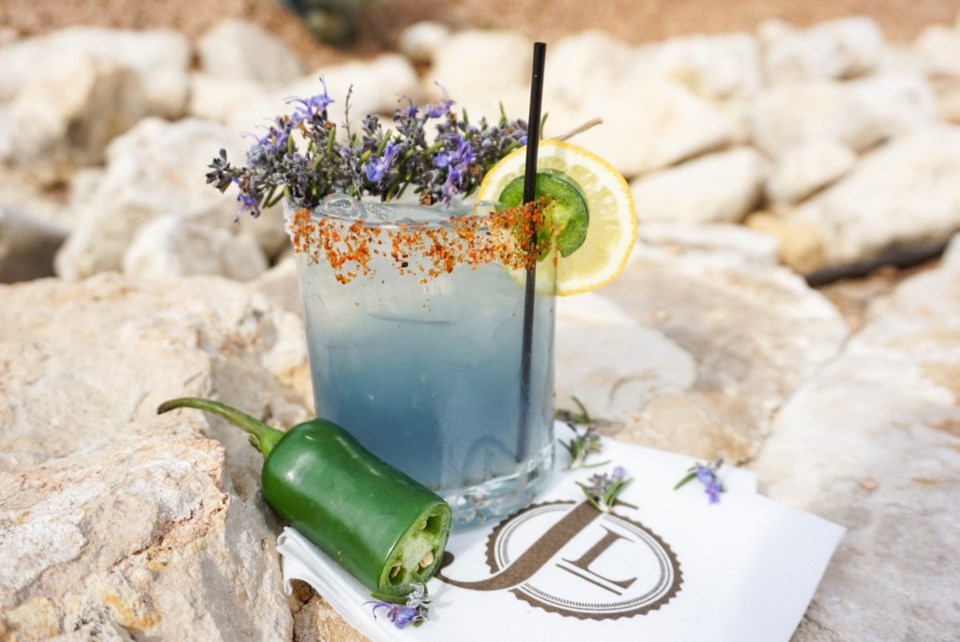 The Bluebonnet Cocktail at The JL Bar Ranch, Resort & Spa is as elusive and seasonal at the flower it's named after!