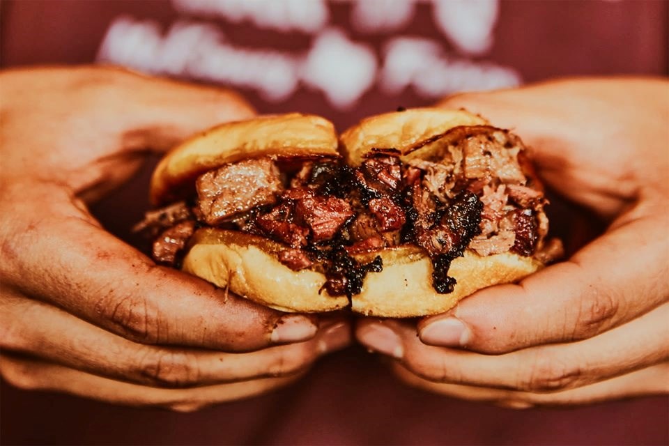 Hutchins BBQ re-opened! We missed their brisket sandwiches.