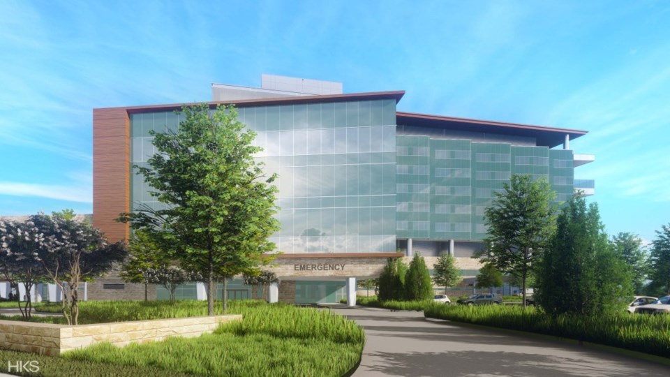 Rendering of the planned expansion on Children's Medical Center in Plano.  