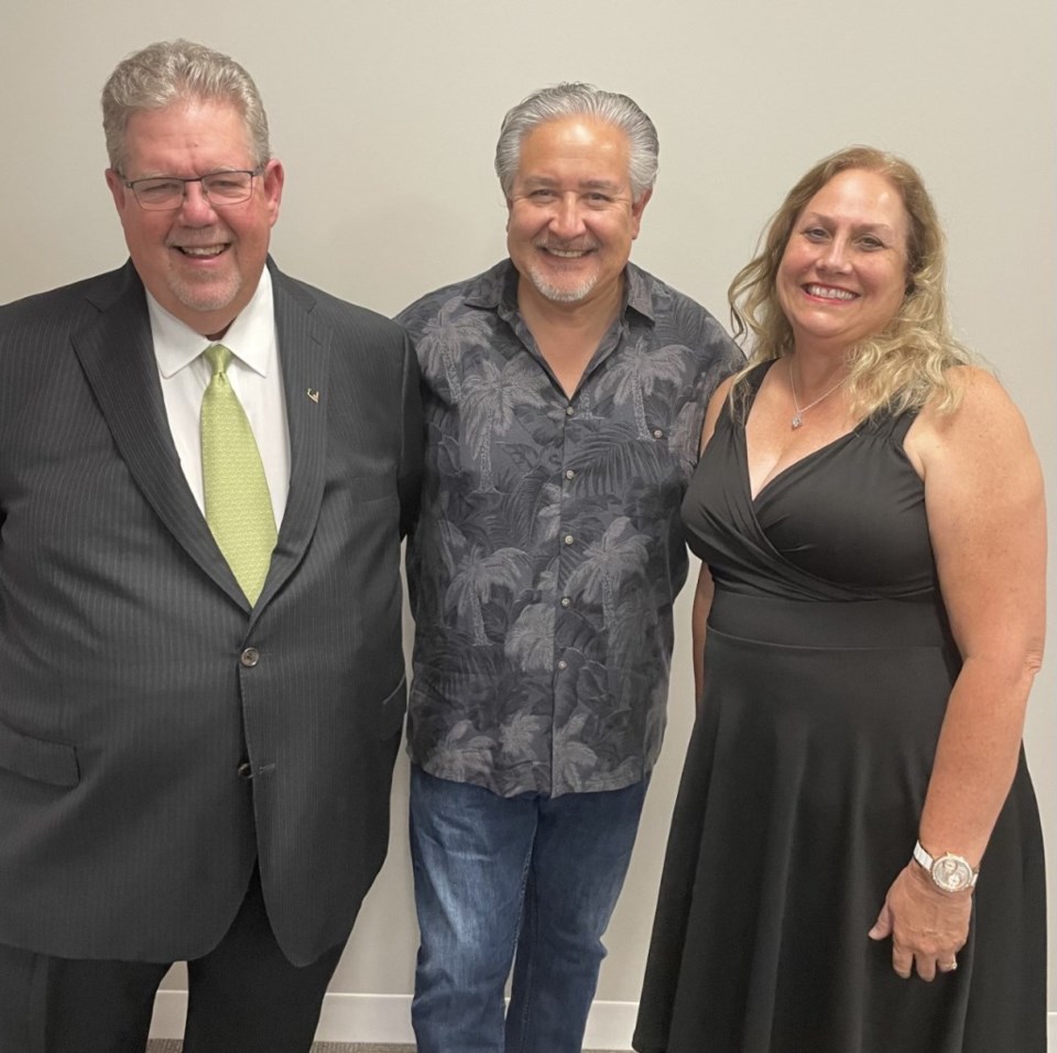 From left: Charles Miller, Maestro Hector Guzman and Tammy Miller | Image courtesy of Plano Symphony Orchestra