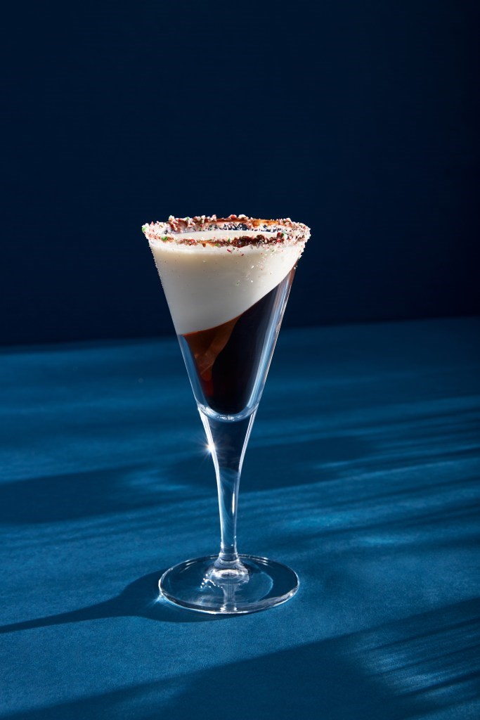 Peppermint Bark Martini, one of Tommy Bahama's classic seasonal cocktail recipes. 
