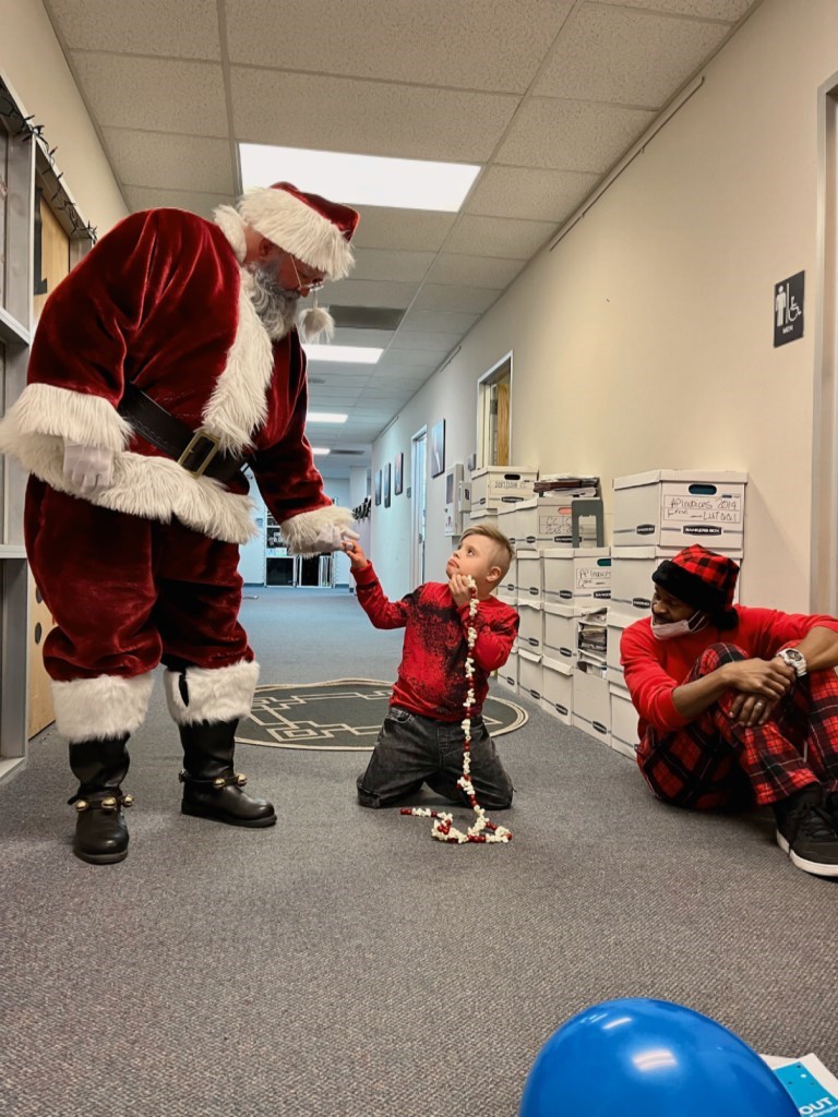 Local North Texans with disabilities enjoy a special Sensory Santa experience at North Texas nonprofit organization Ability Connection.