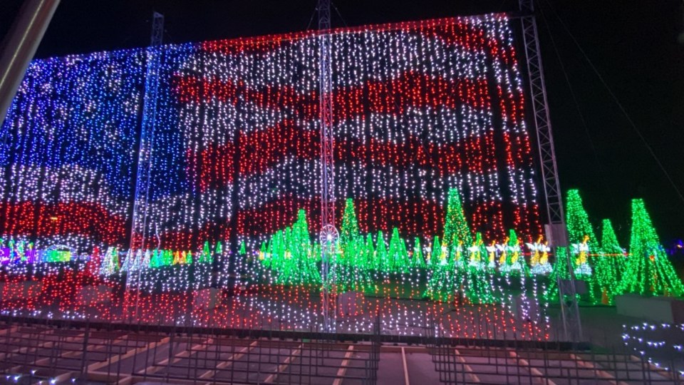 One of the route displays at Radiance! Get your fill of Christmas lights in Frisco TX.