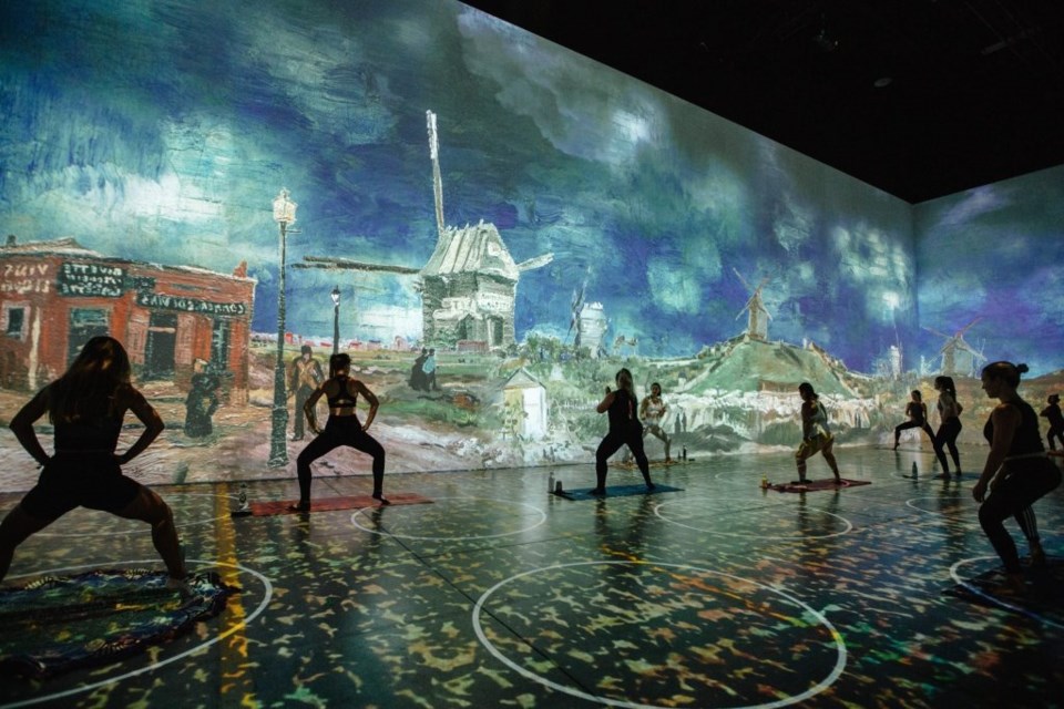 You can even do yoga at the Immersive Van Gogh Exhibit in Dallas!