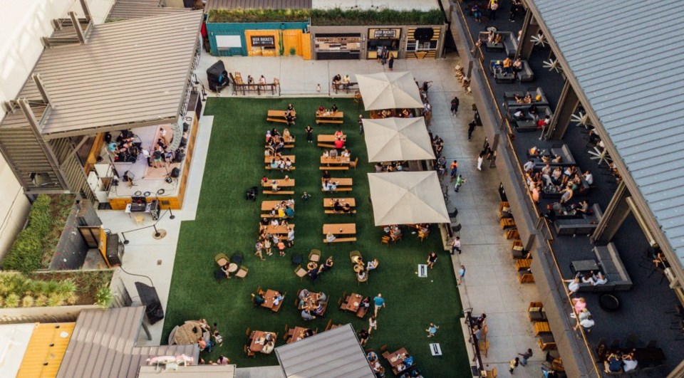 The Box Garden at Legacy Hall is Collin County's largest patio space. legacy west, plano, best patios in plano, best patios, legacy west plano