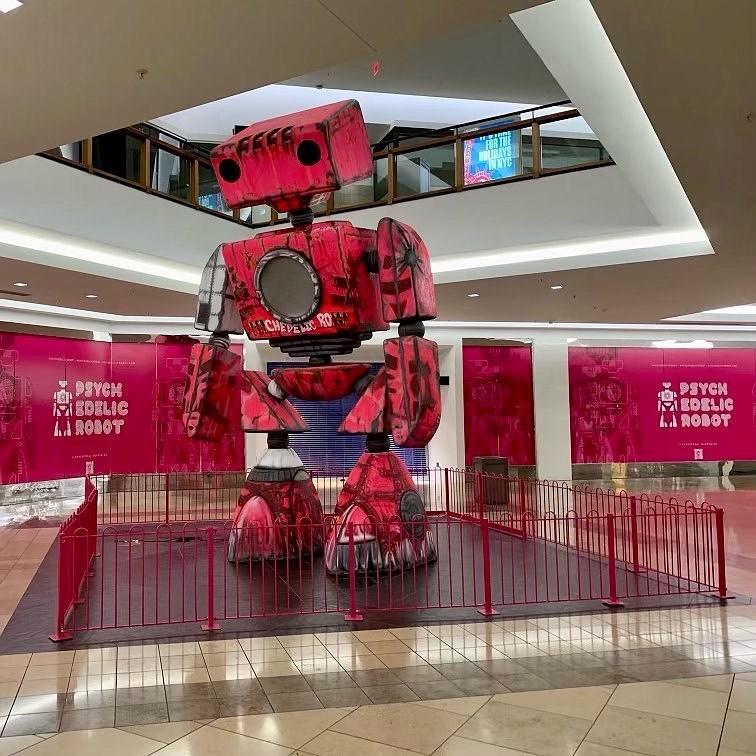 Psychedelic Robot, immersive art experience, plano tx, plano texas, the shops at willow bend, dallas, art,
