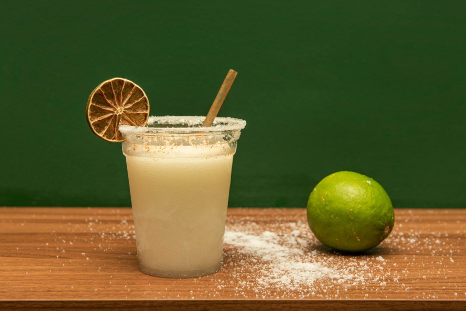 Iced,Lime,And,Lemon,Margarita,With,Sea,Salt,And,Cardboard