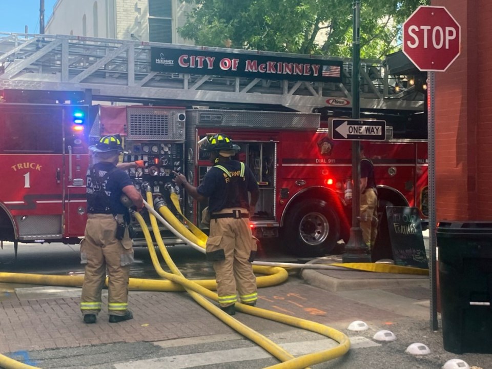 Smoke was spotted over the square this morning. 