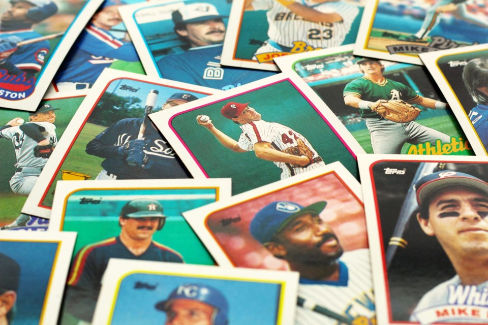 Glen Mills, PA/USA &#8211; July 30, 2019: An assortment of baseball cards.