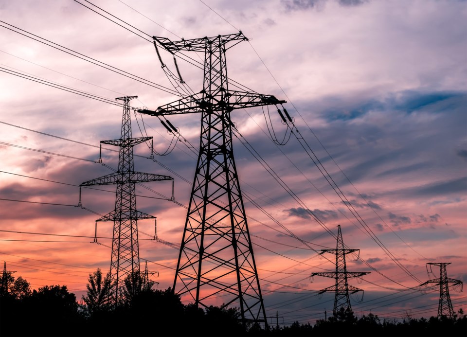 Electrical,Pylons,On,The,Background,Of,The,Transformer,Substation,During