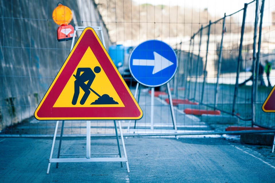 Work,In,Progress.,Roadworks,,Road,Signs.,Men,At,Work.,Some