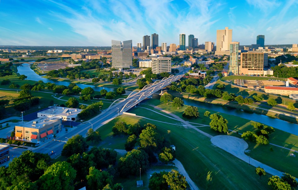 Aerial,View,Fort,Worth,Texas