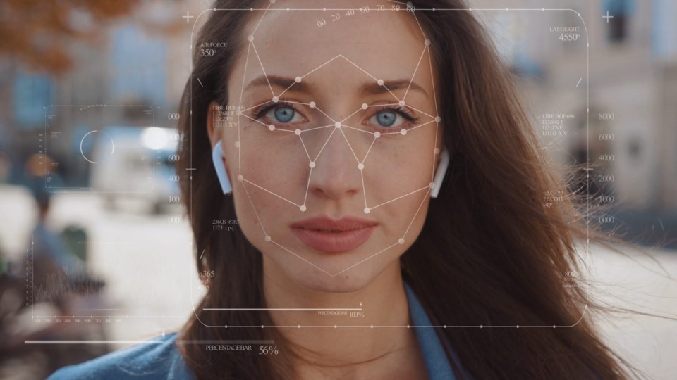 Future.,Face,Detection.,Technological,3d,Scanning.,Biometric,Facial,Recognition.,Face