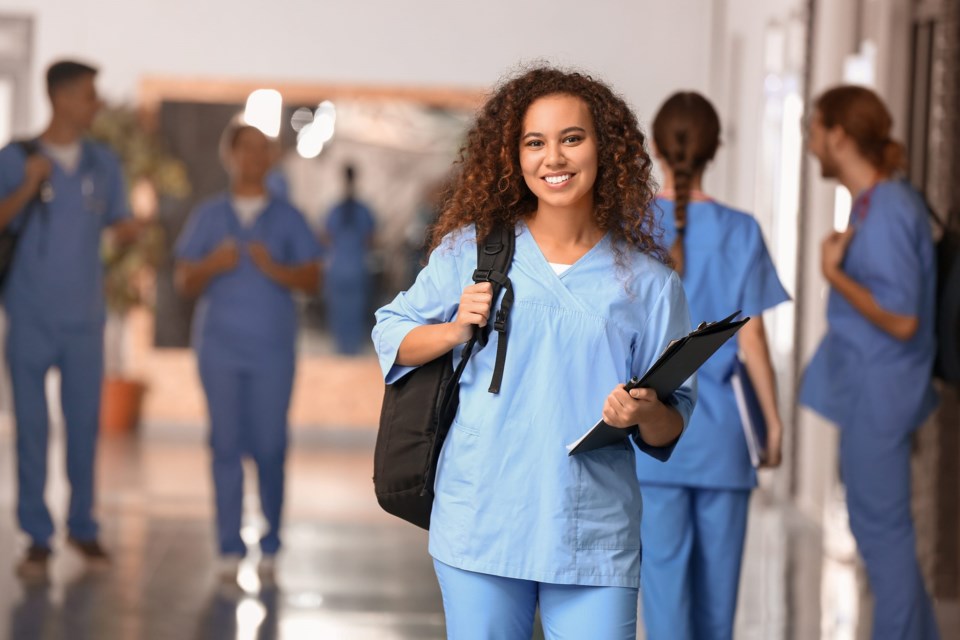 African-american,Student,In,Corridor,Of,Medical,University