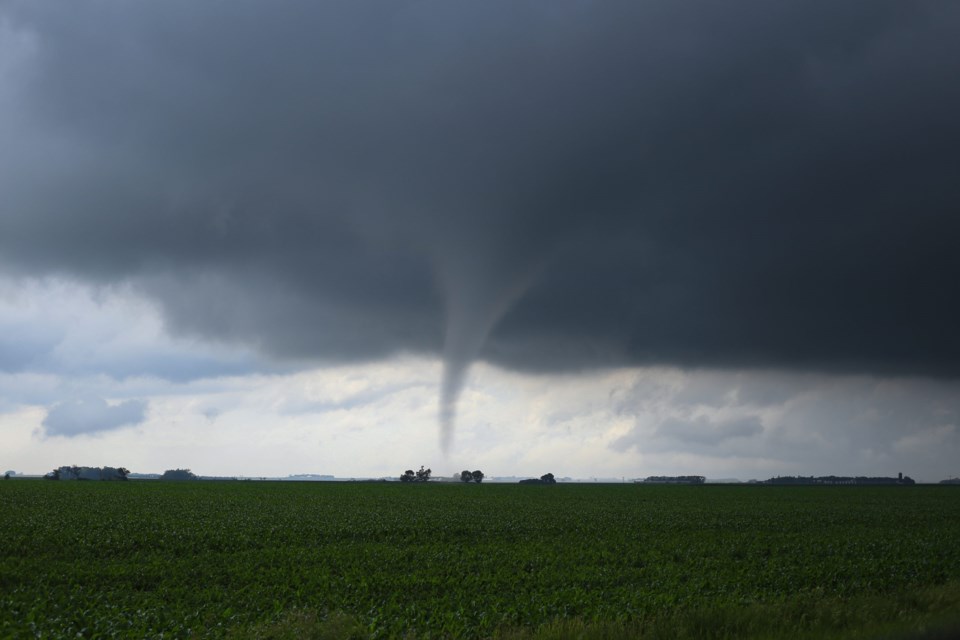 A,Twisting,Tornado,Touched,Down,Briefly,On,June,14th,,2016