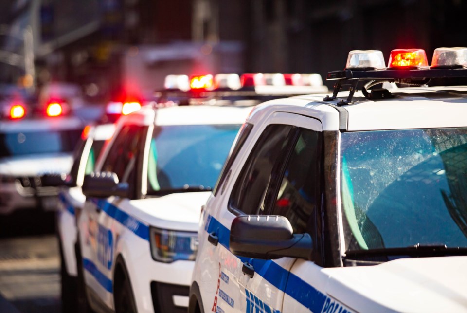 New,York,Nypd,Police,Car,With,Sirens,At,Day,On