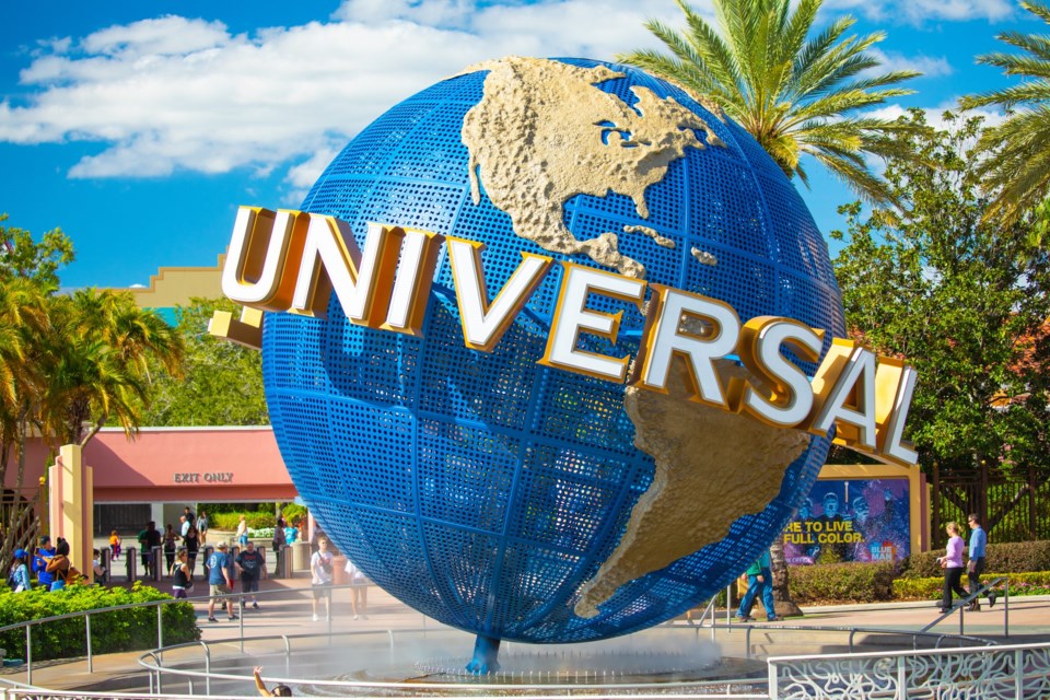 Usa.,Florida.,Orlando.,February,2019:,Universal,Globe,At,Universal,Studios